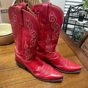 Lucchese Red Cowboy Boots